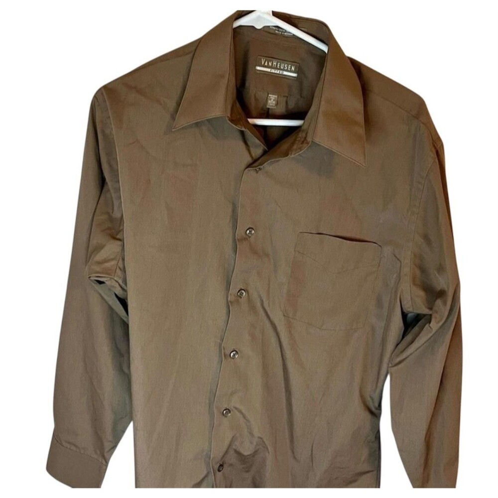 Van Heusen Lot 3 Men’s Dress Shirts Neck 16 16.5 Wrinkle Free Fitted Pincord - Picture 6 of 13